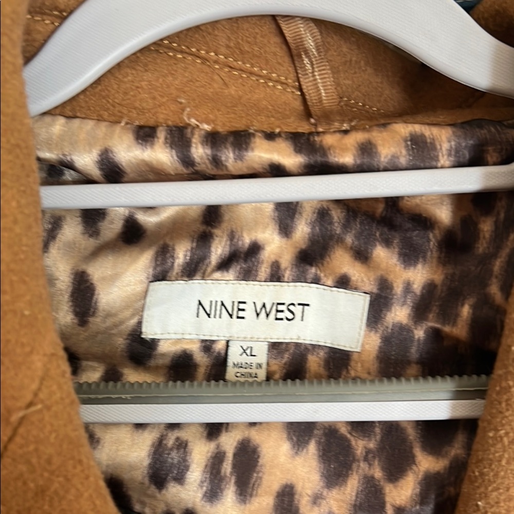 Nine West Tan Jacket with Leopard Lining